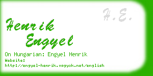 henrik engyel business card